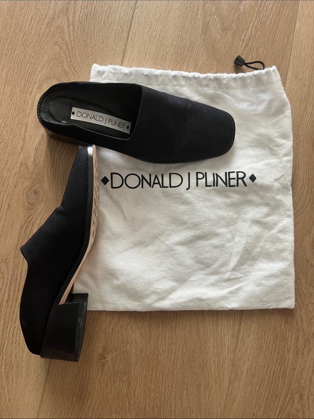 Donald J. Pliner Black Men's Slip-On Loafers with Low Heel